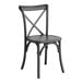 Ghế gỗ lưng chữ thập Lancaster Table & Seating Vineyard màu đen khói