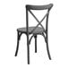 Ghế gỗ lưng chữ thập Lancaster Table & Seating Vineyard màu đen khói