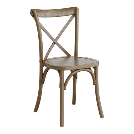 Ghế gỗ lưng chéo Lancaster Table & Seating Vineyard nâu whiskey