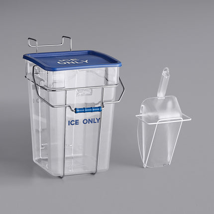 Bộ thùng đựng đá vuông nhựa polycarbonate Vigor 20,8 lít, kèm giá treo, muôi xúc 1,9 lít và giá đỡ muôi