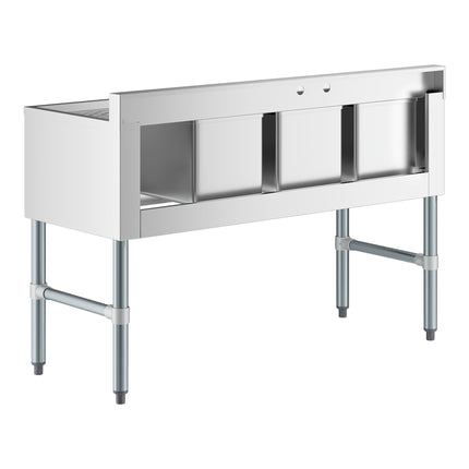 Bồn rửa quầy bar ba ngăn có bàn ráo phải Regency 122 x 47,6 cm