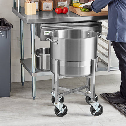 Xe đẩy nồi nấu nước dùng bằng thép không gỉ Vigor đường kính 45,2 cm