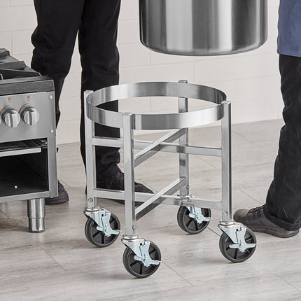 Xe đẩy nồi nấu nước dùng bằng thép không gỉ Vigor đường kính 45,2 cm