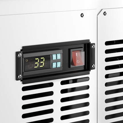 Tủ mát trưng bày thịt nguội Avantco DLC47-HC-W 119,4 cm trắng kính cong làm lạnh tủ trưng bày thịt nguội