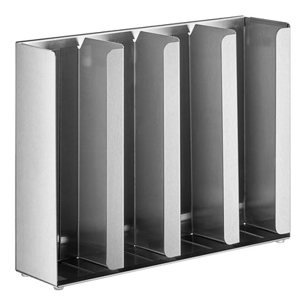 Trụ đựng ly / nắp ly nhỏ 1,5 - 5,5 oz (44 - 163 ml) 4 ngăn điều chỉnh gắn tường / để bàn bằng thép không gỉ ServSense