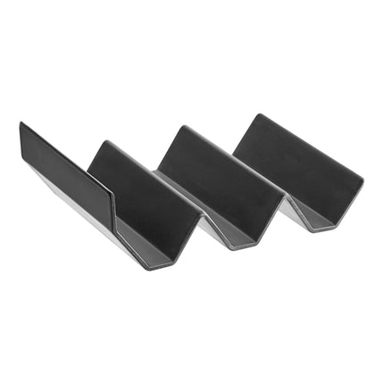 Giá đựng taco melamine 3 khe Elite Global Solutions JW322 Zen 16,5 x 13 cm màu đen zig zag - Thùng 6 cái