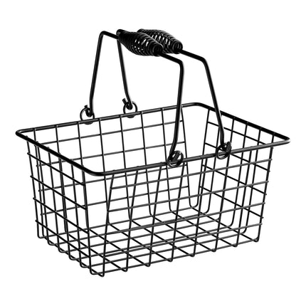 Khay đựng đồ quầy bar Choice đen Tabletop Market Basket - 22,9 cm x 17,8 cm x 12,7 cm