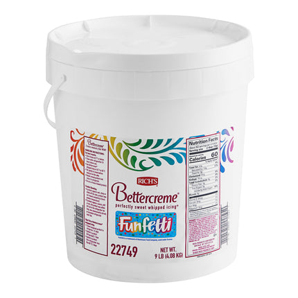 Kem phủ đánh bông Rich Bettercreme vị Funfetti xô 4,1 kg