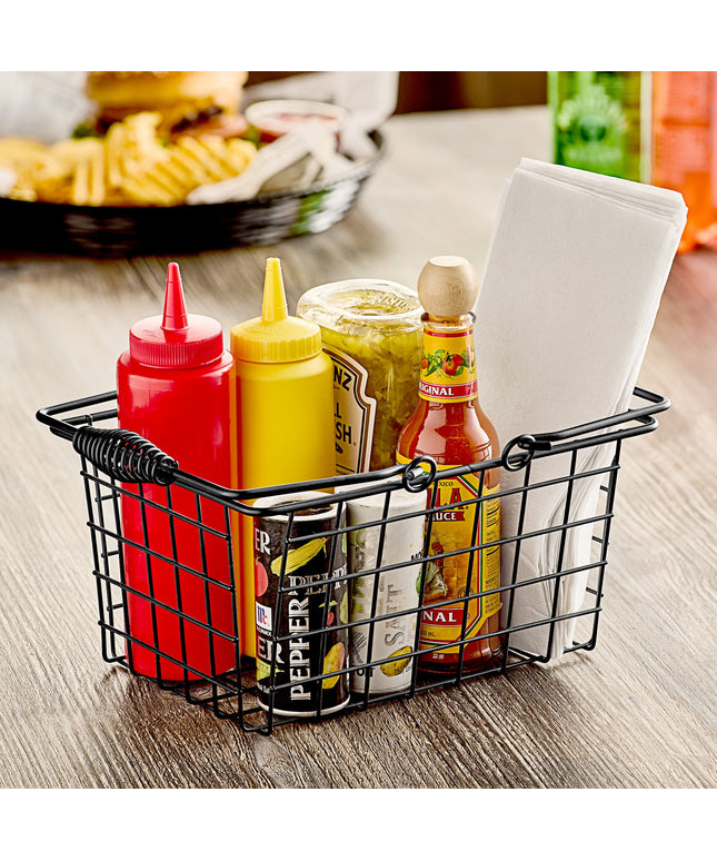 Khay đựng đồ quầy bar Choice đen Tabletop Market Basket - 22,9 cm x 17,8 cm x 12,7 cm