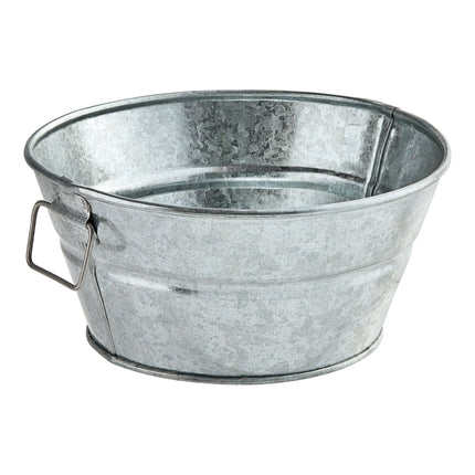 Khay đựng đồ quầy bar kiểu Mỹ Metalcraft MTUB63 15,2 cm x 7,6 cm chậu kim loại mạ kẽm tròn