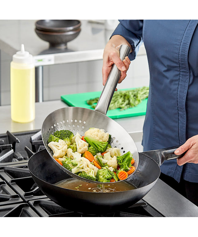 Vợt vớt chảo wok thép không gỉ Emperor's Select 28 cm