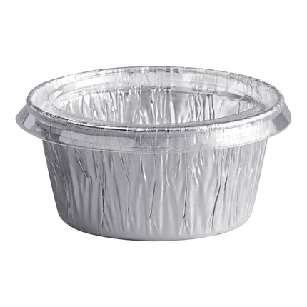 Cốc ramekin giấy bạc tròn Baker's Lane 118 ml kèm nắp nhựa - Thùng 500 cái
