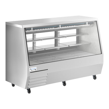 Tủ mát deli hai công dụng kính vuông thép không gỉ Avantco DDLC-84-S 213 cm