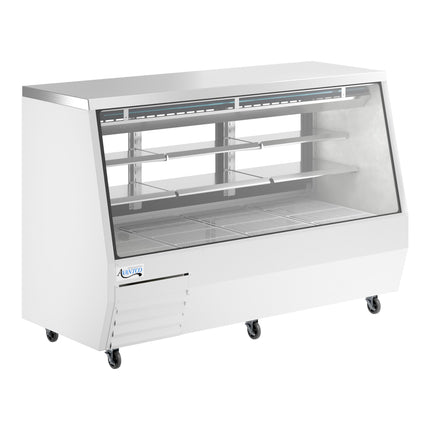 Tủ mát trưng bày deli kính vuông Avantco DDLC-84-W màu trắng hai công năng 213 cm