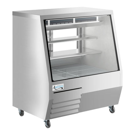 Tủ mát trưng bày thịt nguội kính vuông thép không gỉ Avantco DDLC-50-S 127 cm