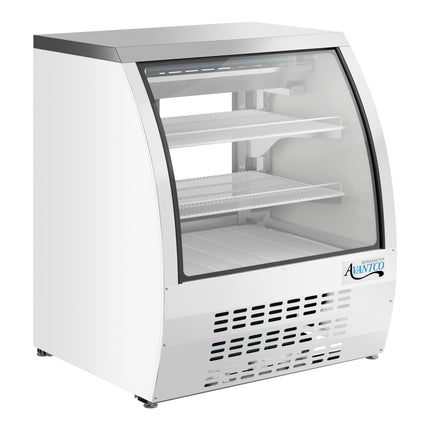 Tủ trưng bày deli làm lạnh kính cong Avantco DLC36-HC-W 91 cm màu trắng