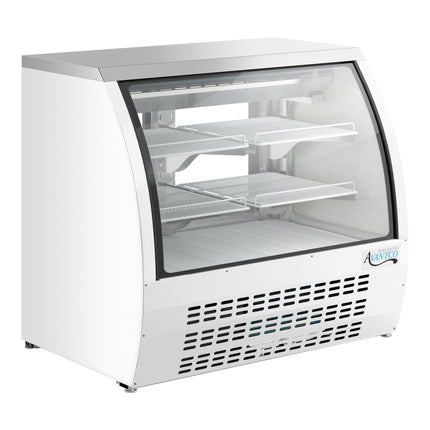 Tủ mát trưng bày thịt nguội Avantco DLC47-HC-W 119,4 cm trắng kính cong làm lạnh tủ trưng bày thịt nguội