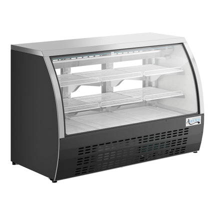 Tủ mát trưng bày thịt nguội Avantco DLC64-HC-B 162,6 cm đen kính cong làm lạnh tủ trưng bày thịt nguội