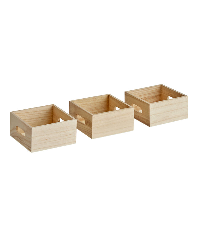 Khay gỗ trưng bày/đựng gia vị Choice tự nhiên - Thùng 3 cái