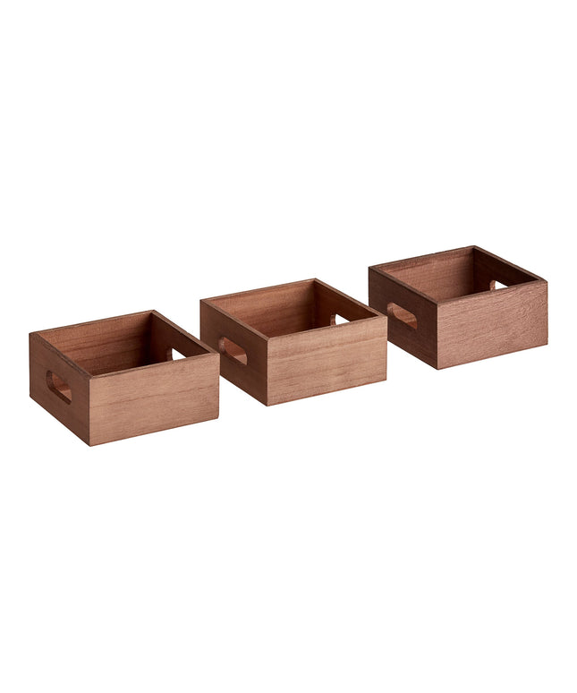 Khay gỗ trưng bày/đựng gia vị Choice nâu - Thùng 3 cái
