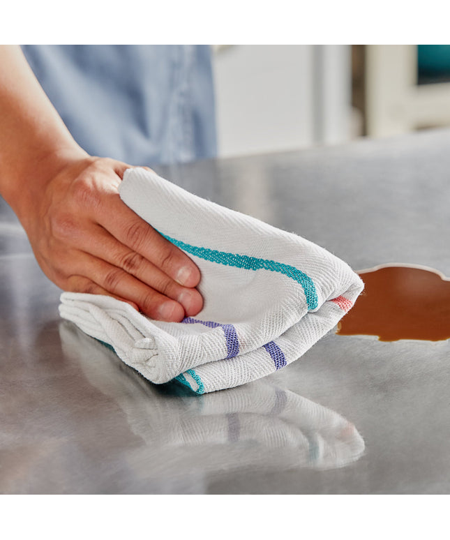 Khăn bếp polyester cotton sọc nhiều màu Chef Revival 71,1 x 50,8 cm - Gói 12 cái