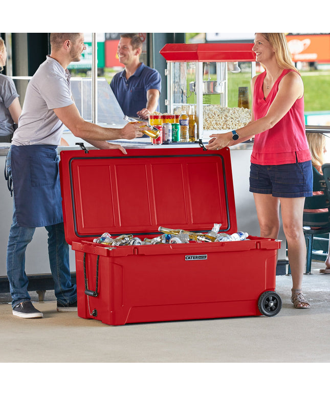 Thùng đá giữ lạnh di động CaterGator CG170RDW đúc rotomold ngoài trời 161 lít màu đỏ
