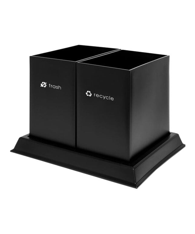 Thùng rác và tái chế CSL reCollect2 RC2-BLK-8.0 20,8 lít đen kèm logo và đế