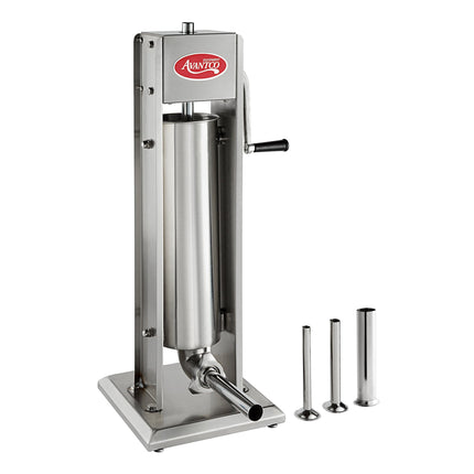 Máy nhồi xúc xích đứng thủ công thép không gỉ Avantco SS-15V 6,8 kg kèm phễu 1,6 / 2,2 / 3,2 / 3,8 cm