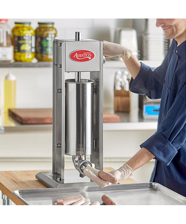 Máy nhồi xúc xích đứng thủ công Avantco SS-11V 5 kg thép không gỉ kèm 4 phễu