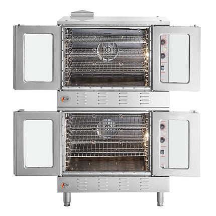 Lò đối lưu gas LPG hai tầng cỡ full Cooking Performance Group FGC-20-DDLK khoang sâu có chân - 120.000 BTU
