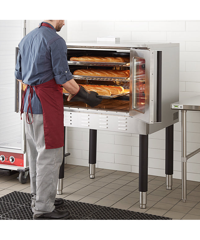 Lò đối lưu gas tự nhiên Cooking Performance Group FGC-100-N một tầng nguyên cỡ độ sâu tiêu chuẩn kèm chân - 54.000 BTU