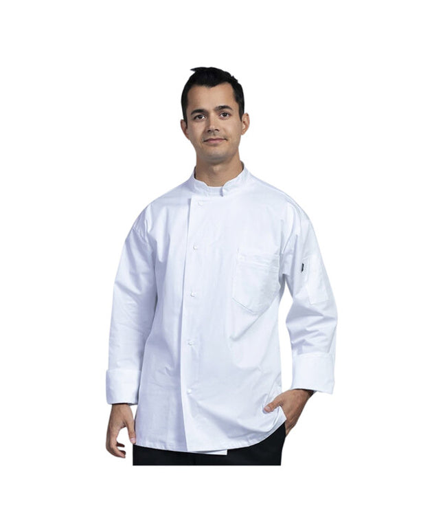 Áo bếp tay dài unisex Uncommon Chef Turin trắng in tùy chỉnh lưng lưới trắng 0715 - 2X