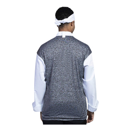 Áo bếp dài tay unisex chuyển đổi Uncommon Chef Roma màu trắng lưng lưới đen tùy chỉnh 0711HC - 2XL