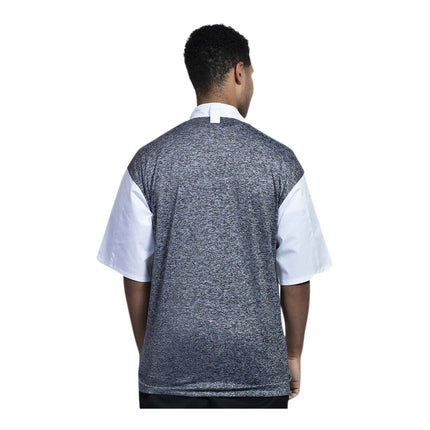 Áo bếp tay ngắn unisex có thể tùy chỉnh Uncommon Chef Modena màu trắng lưng lưới đen 0712HC - 2XL