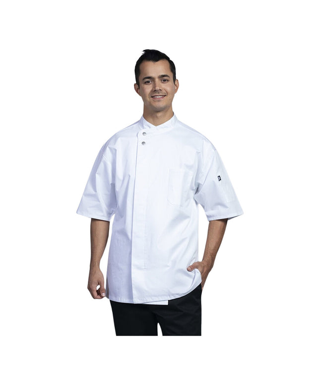 Áo bếp unisex tay ngắn màu trắng lưng lưới Uncommon Chef Bari 0718 - Size 2XL