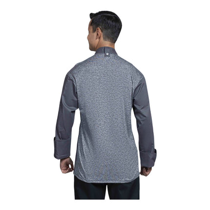 Áo bếp tay dài unisex Uncommon Chef Solta xám đá lưng lưới xám, tùy chỉnh 0721HC - 2XL
