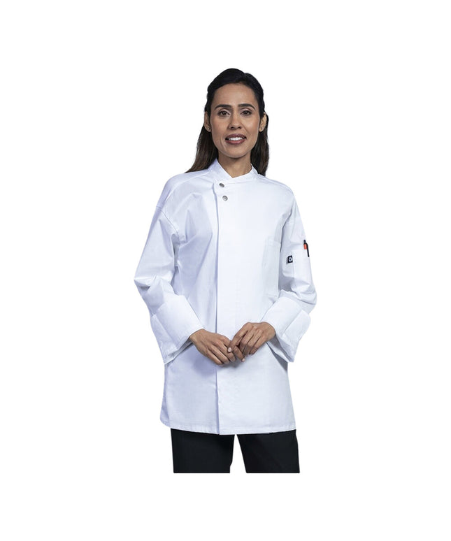 Áo bếp tay dài unisex Uncommon Chef Bologna trắng lưng lưới, tùy chỉnh 0721 - 2XL