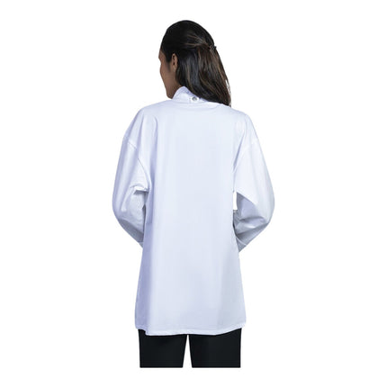 Áo bếp tay dài unisex Uncommon Chef Bologna trắng lưng lưới, tùy chỉnh 0721 - 2XL