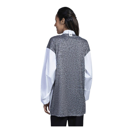 Áo bếp dài tay tùy chỉnh màu trắng lưới lưng đen Uncommon Chef Solta 0721HC - Size 2XL