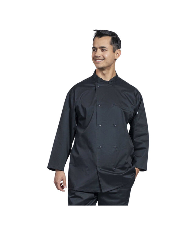 Áo bếp unisex tay lửng 3/4 màu đen lưng lưới Uncommon Chef Treviso 0719 - Size 2XL