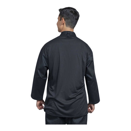 Áo bếp unisex tay lửng 3/4 màu đen lưng lưới Uncommon Chef Treviso 0719 - Size 2XL