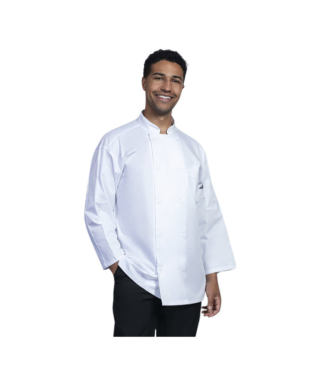 Áo bếp tay lửng unisex Uncommon Chef Treviso màu trắng lưng lưới trắng tùy chỉnh 0719 - 2XL