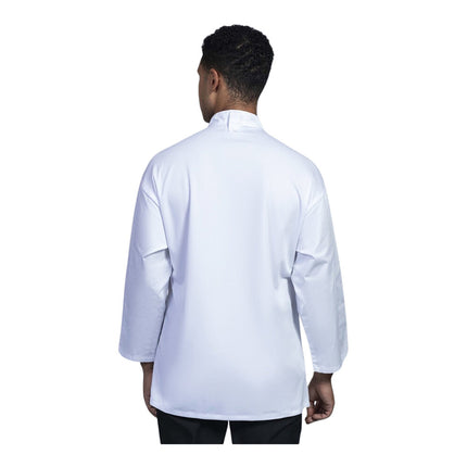 Áo bếp tay lửng unisex Uncommon Chef Treviso màu trắng lưng lưới trắng tùy chỉnh 0719 - 2XL