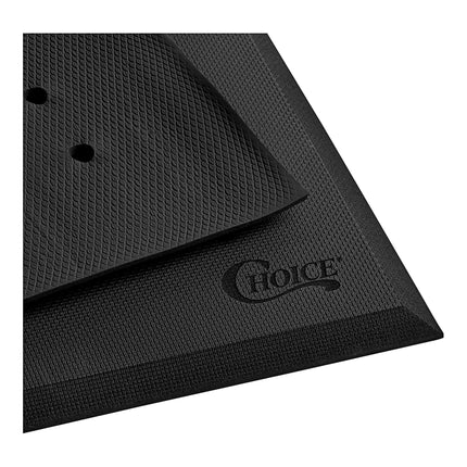 Thảm lót sàn cao su nitrile giảm mỏi Choice màu đen có lỗ thoát 91 x 152 cm dày 1,9 cm