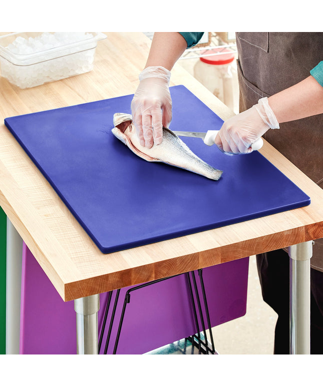 Thớt nhựa polyethylene xanh dương Thunder Group 61 x 46 x 1,3 cm