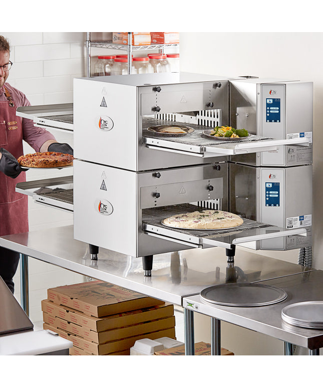 Lò băng tải điện chồng đôi để bàn Cooking Performance Group ICOE-50-K2D băng 127 cm - 240V, 1 pha, 6700W