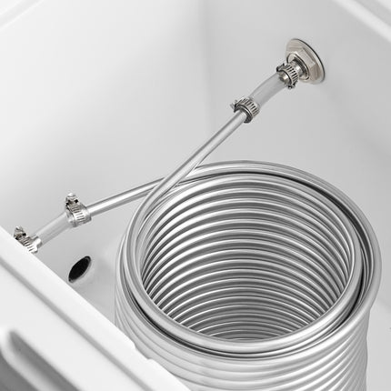 Thùng giữ lạnh ngoài trời CaterGator JB45WH3 trắng 3 vòi 44,5 lít thùng làm mát bia cách nhiệt với 21 m cuộn ống