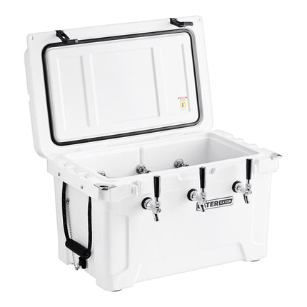 Thùng giữ lạnh ngoài trời CaterGator JB45WH3 trắng 3 vòi 44,5 lít thùng làm mát bia cách nhiệt với 21 m cuộn ống