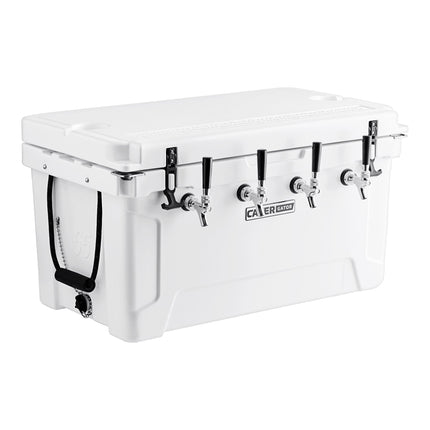 Thùng jockey box cách nhiệt 4 vòi màu trắng CaterGator JB65WH4 64 lít cuộn 24 m