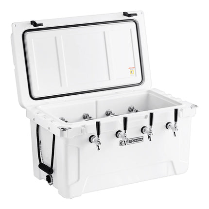 Thùng jockey box cách nhiệt 4 vòi màu trắng CaterGator JB65WH4 64 lít cuộn 24 m